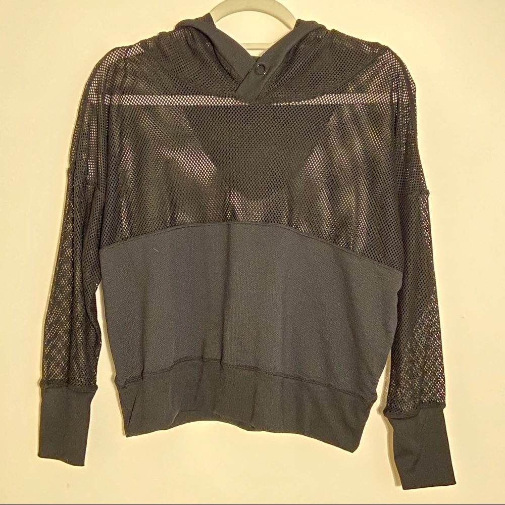 Mesh Cropped Hoodie